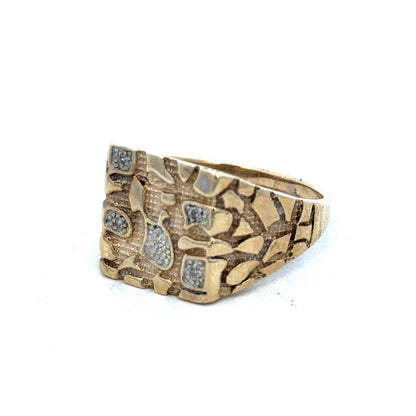 9ct yellow gold diamond ring size Z (sh25257l)