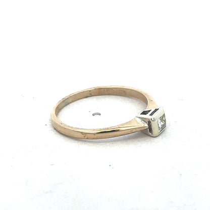 9ct yellow gold diamond ring sh24868l