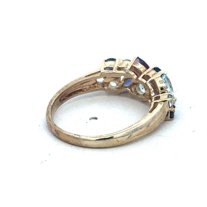 9ct yellow gold gemstone ring sh26743b