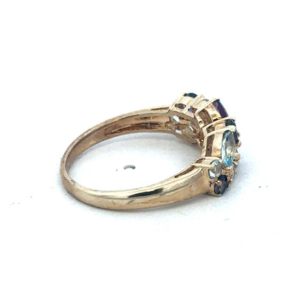 9ct yellow gold gemstone ring sh26743b