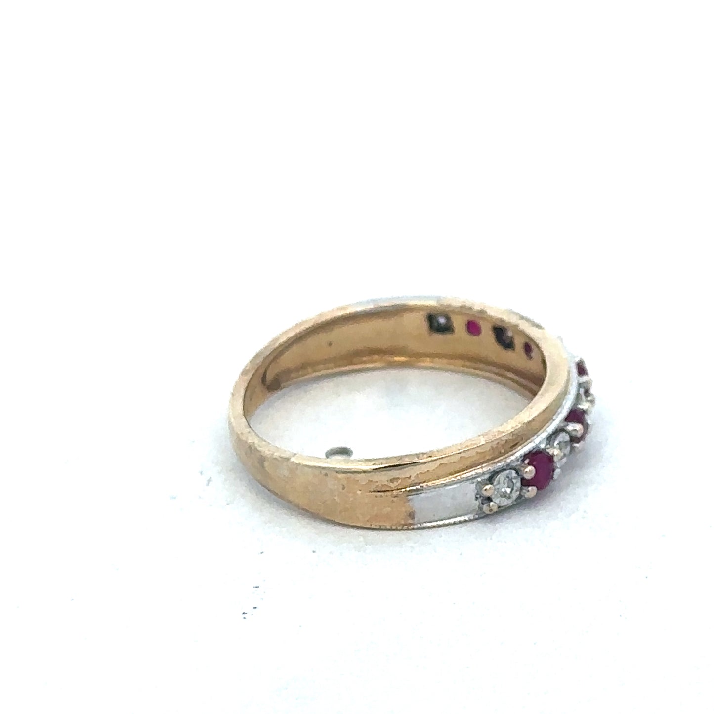 9ct yellow gold ruby and diamond ring sh25195l