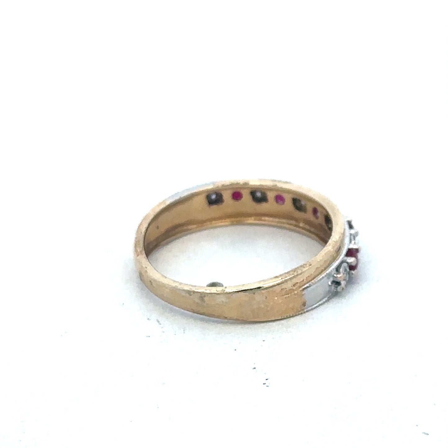 9ct yellow gold ruby and diamond ring sh25195l