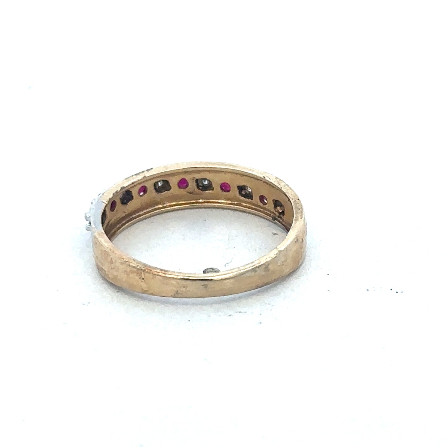 9ct yellow gold ruby and diamond ring sh25195l