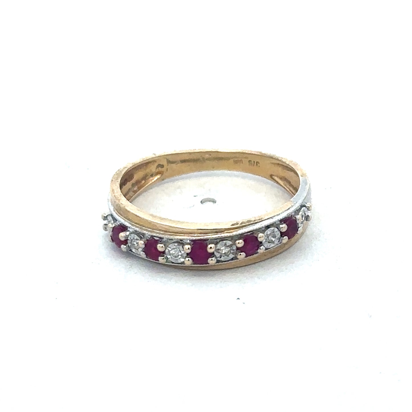 9ct yellow gold ruby and diamond ring sh25195l