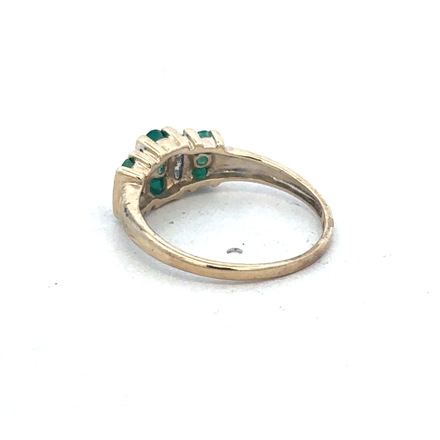 9ct yellow gold Emerald and diamond ring sh26971b