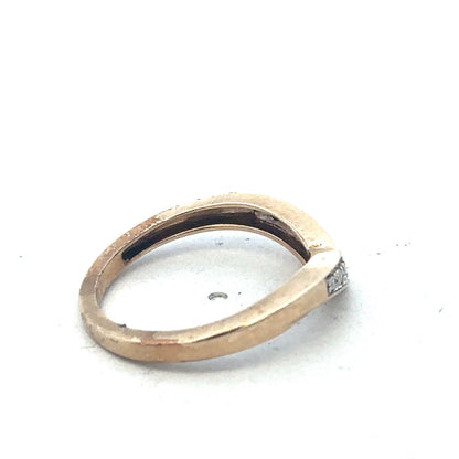 9ct yellow gold diamond wishbone ring sh26774b