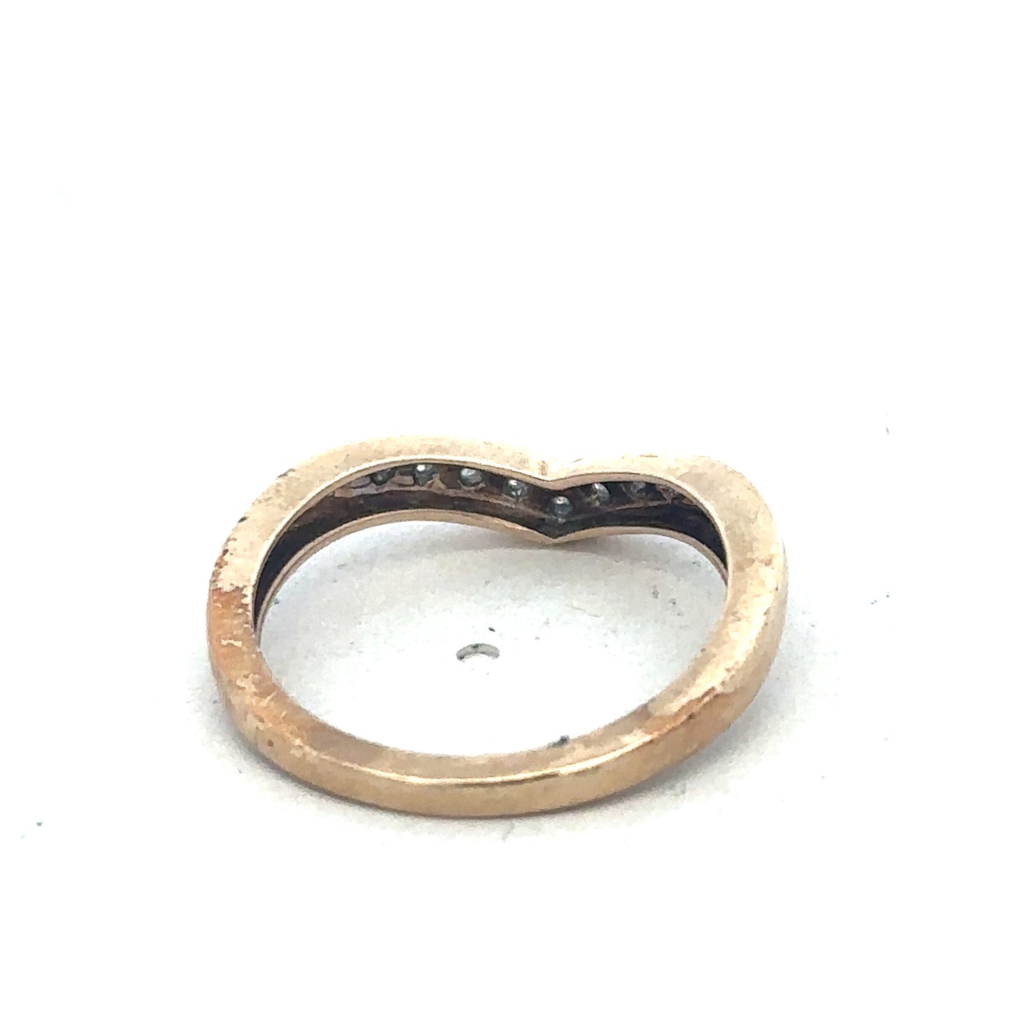 9ct yellow gold diamond wishbone ring sh26774b