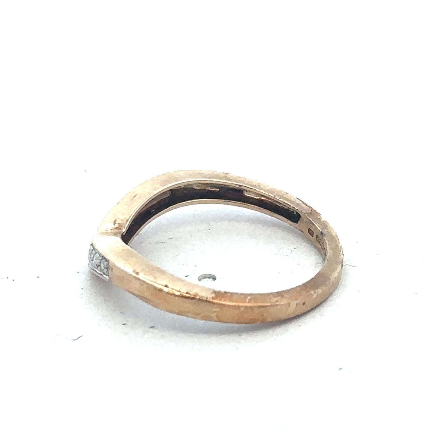 9ct yellow gold diamond wishbone ring sh26774b