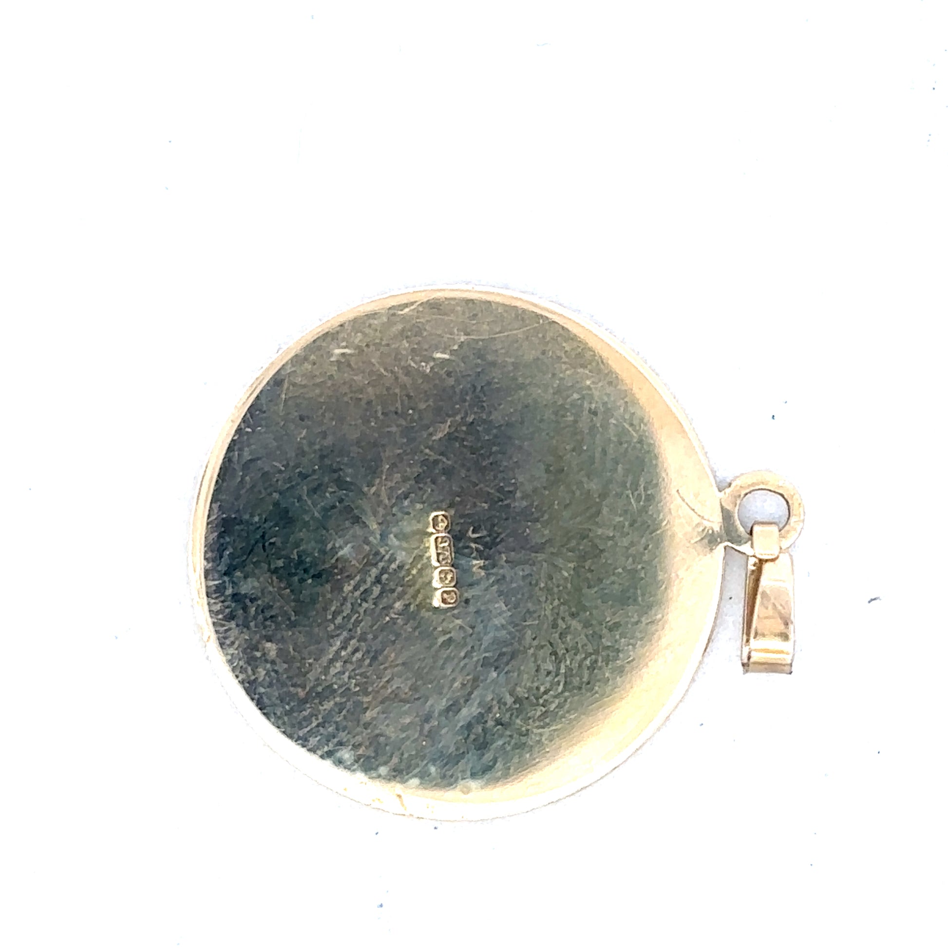 9ct yellow gold St Christopher pendant, Reeves and Sons, featuring detailed religious medal design on a chain.