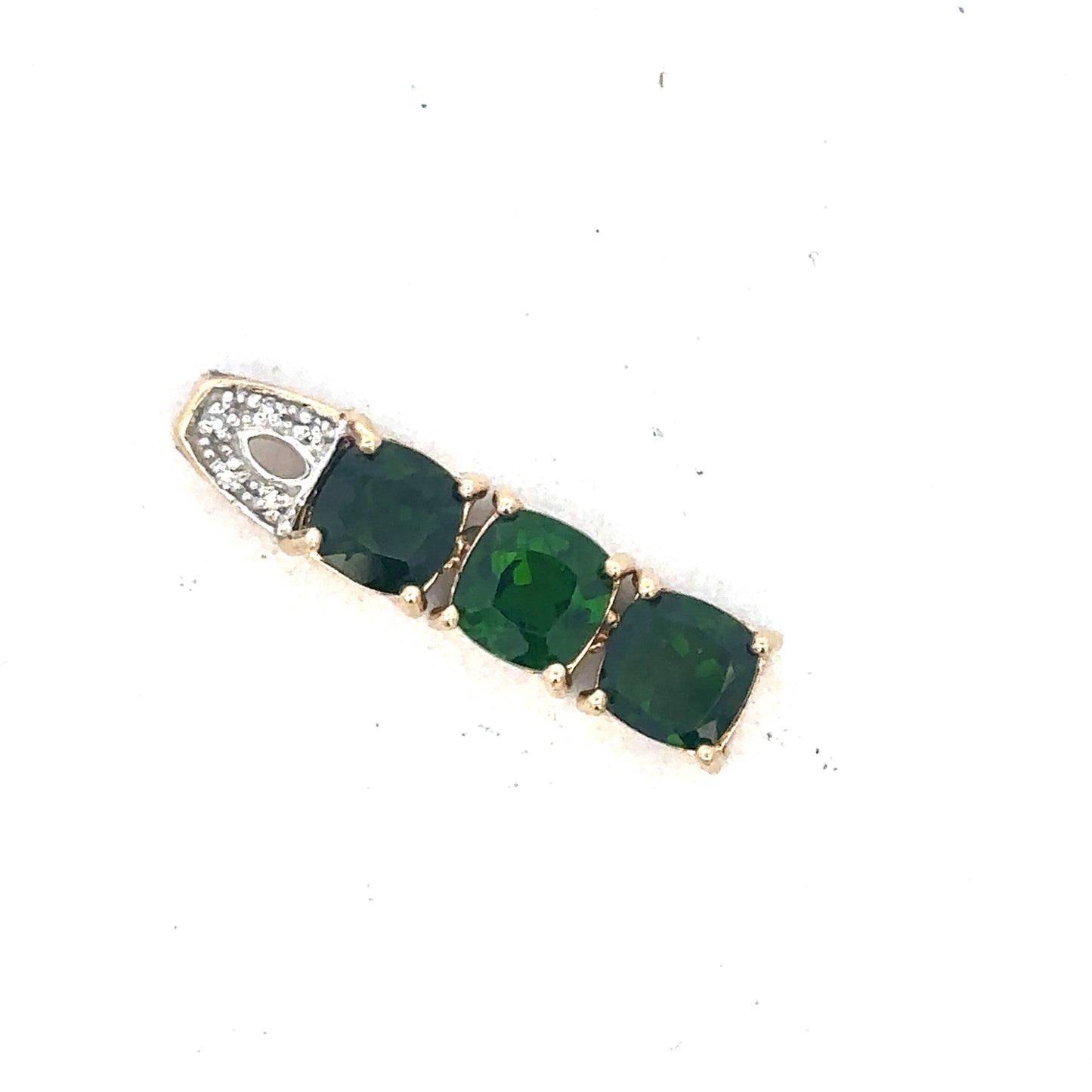 9ct yellow gold diamond pendant by Reeves and Sons, showcasing a sparkling diamond set in a delicate gold pendant.