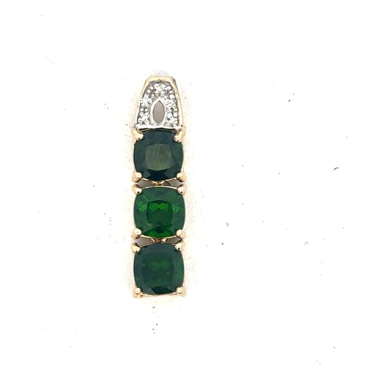 9ct yellow gold diamond pendant by Reeves and Sons, showcasing a sparkling diamond design on a delicate gold chain.