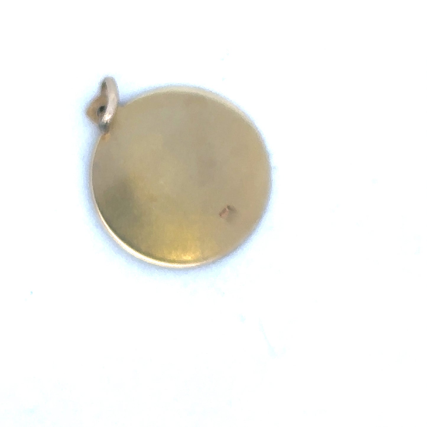 9ct yellow gold St Christopher pendant by Reeves and Sons, featuring detailed religious medal on a chain.