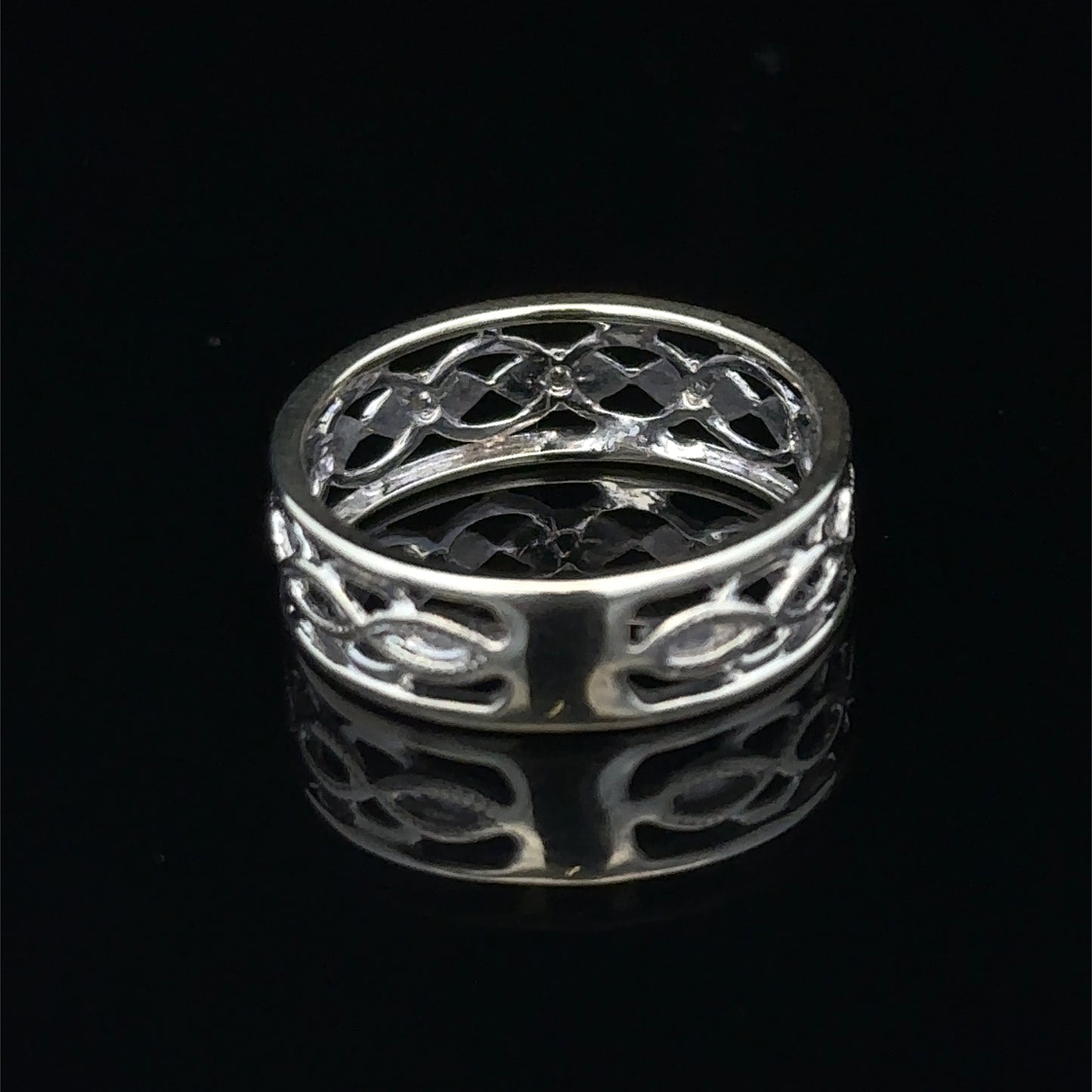 9ct white gold diamond ring in size L featuring sparkling diamonds, crafted by Reeves and Sons.