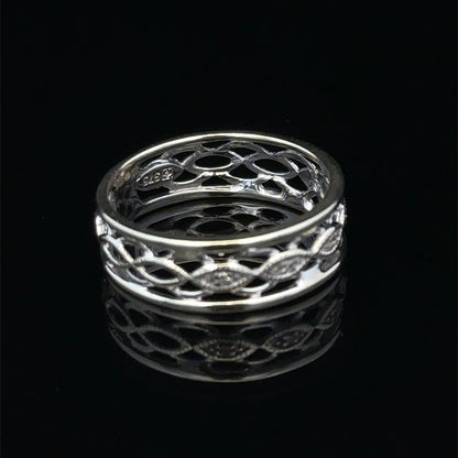 9ct white gold diamond ring in size L featuring sparkling diamonds, crafted by Reeves and Sons.