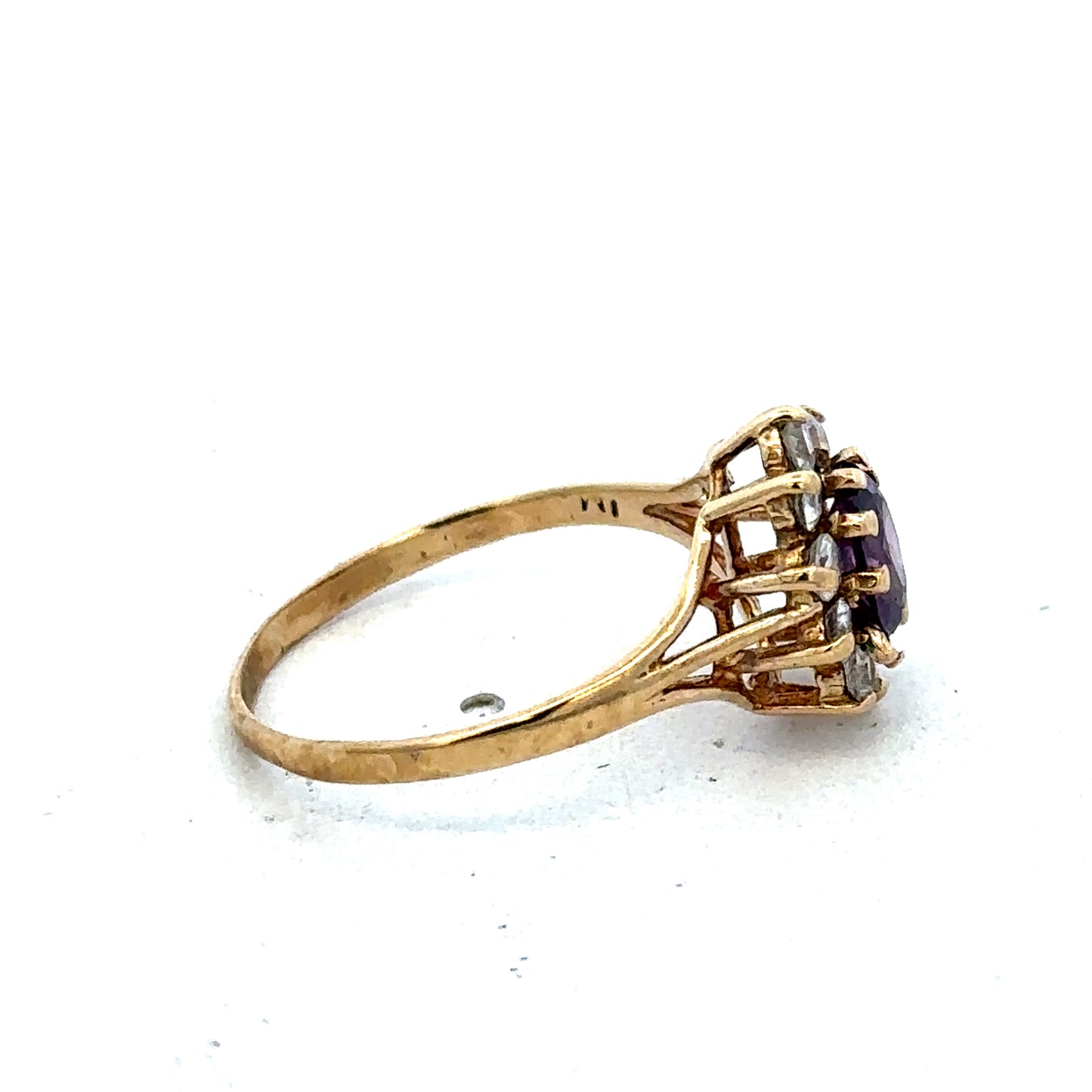9ct yellow gold ring size M1/2 by Reeves and Sons, featuring a smooth polished band and classic design.