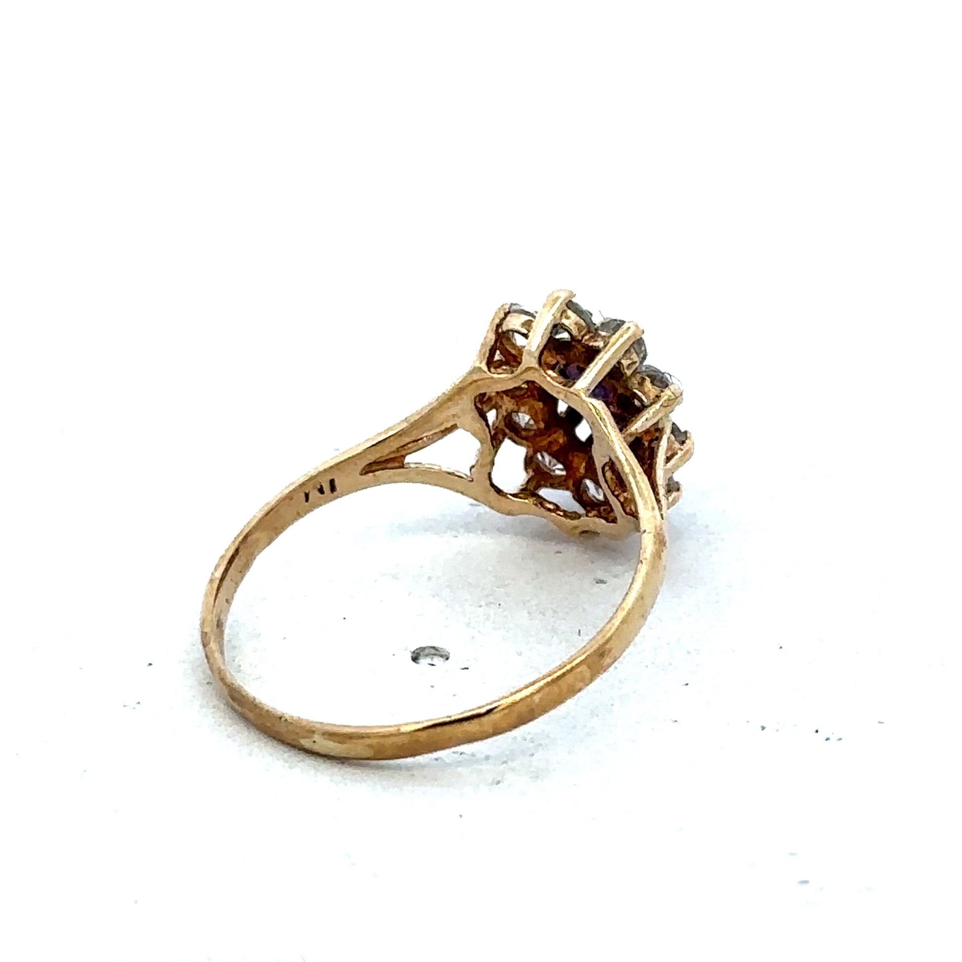 9ct yellow gold ring in size M1/2 with a polished band, crafted by Reeves and Sons.