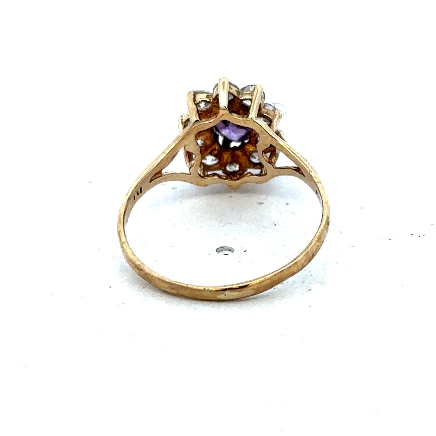 9ct yellow gold ring size M1/2 from Reeves and Sons, featuring a smooth polished band and classic design.