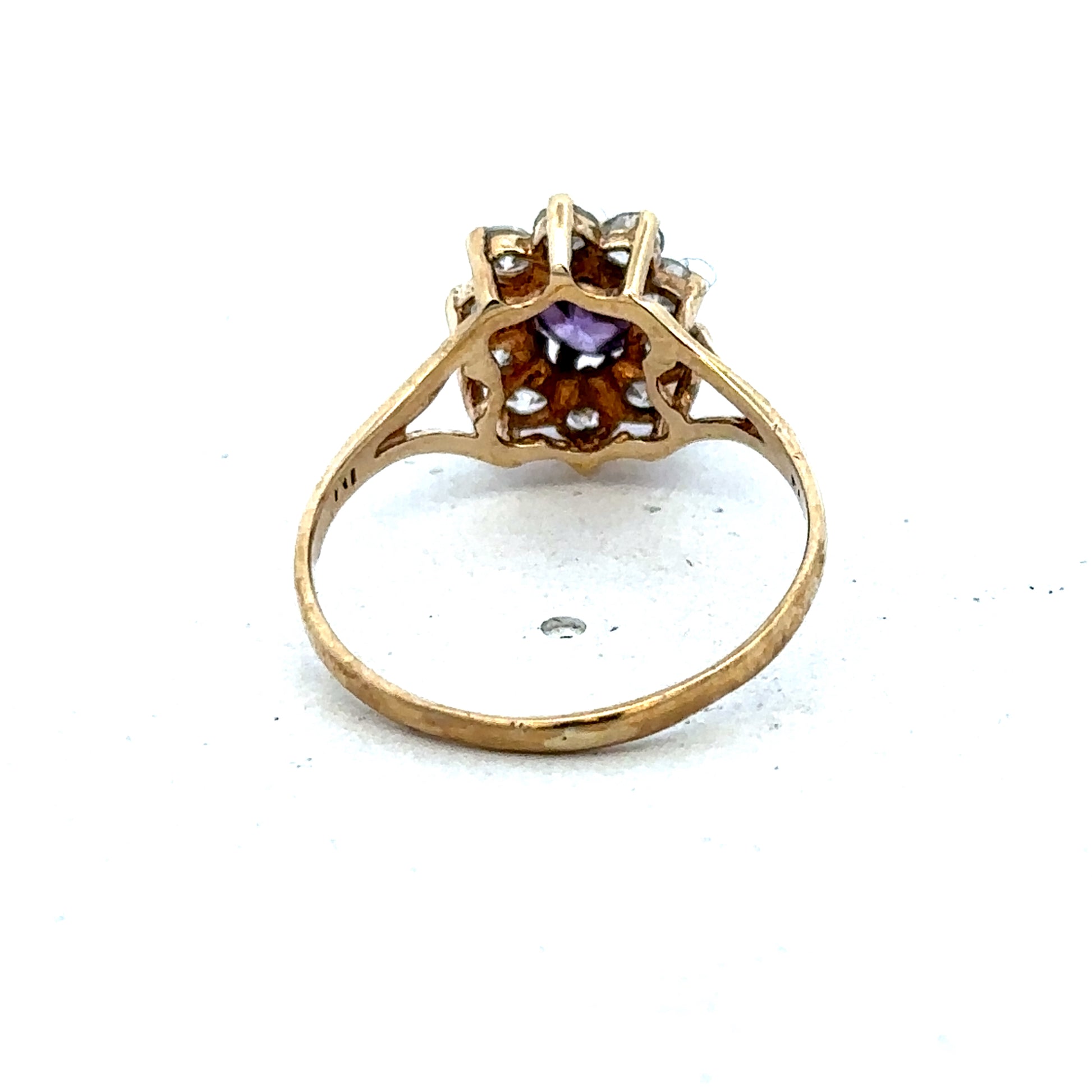 9ct yellow gold ring size M1/2 from Reeves and Sons, featuring a smooth polished band and classic design.