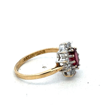 9ct yellow gold ring in size N with a smooth, polished band, crafted by Reeves and Sons.
