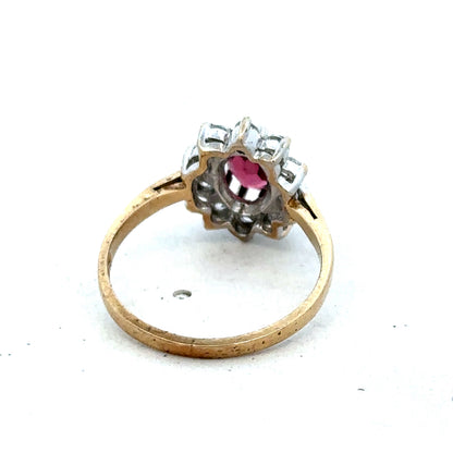 9ct yellow gold ring in size N with a smooth band, crafted by Reeves and Sons.