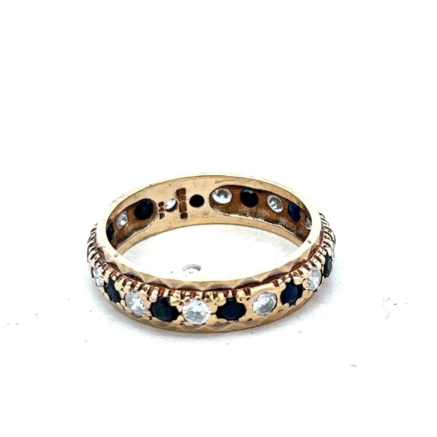 9ct yellow gold ring size M1/2 from Reeves and Sons, featuring a smooth polished finish and classic design.