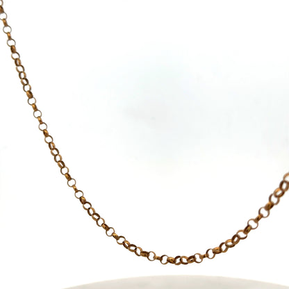 9ct yellow gold belcher chain weighing 4.7g, crafted by Reeves and Sons, displayed on a plain background.
