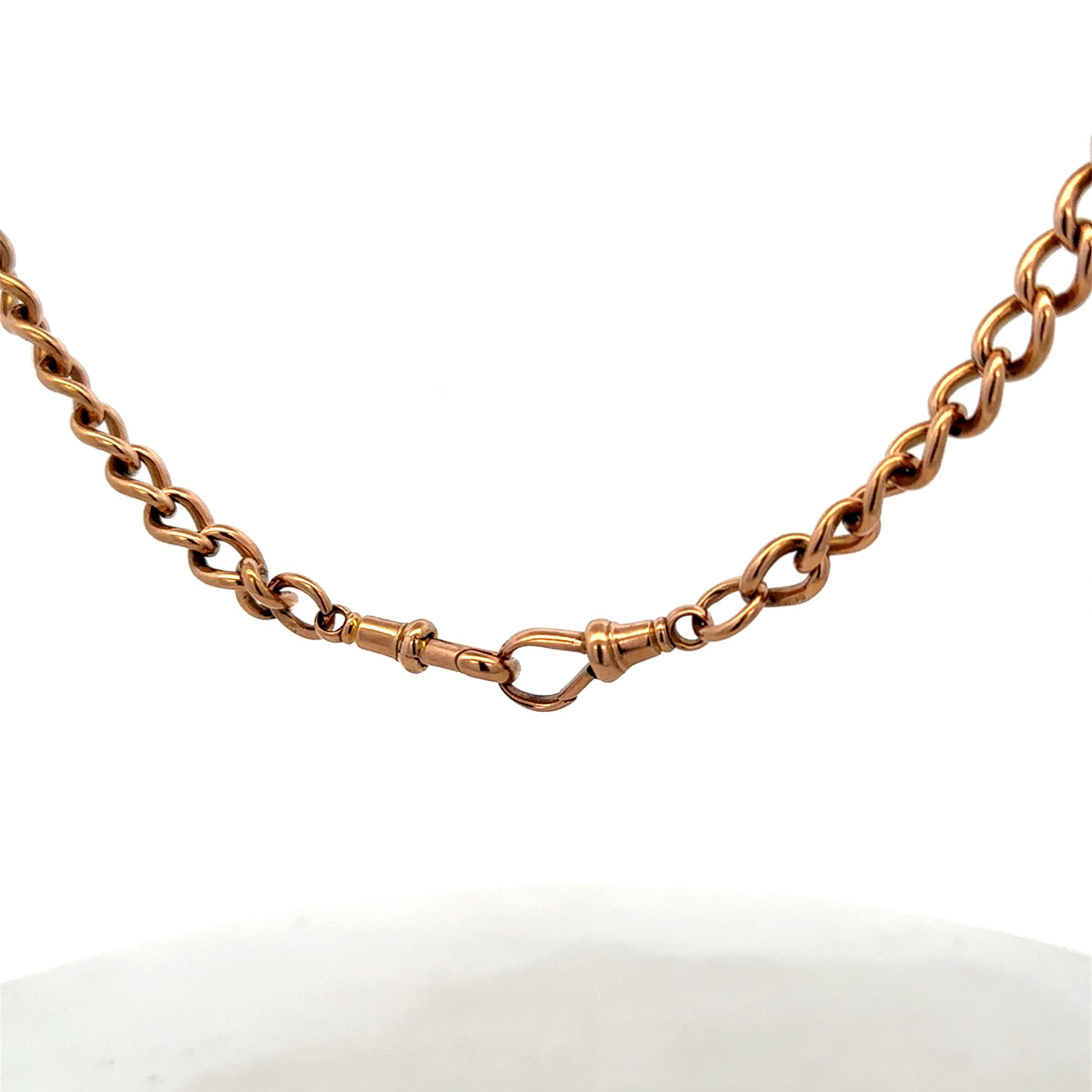 9ct yellow gold bracelet weighing 31.3g with detailed chain links, crafted by Reeves and Sons.