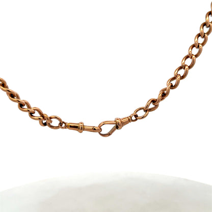 Reeves and Sons 9ct yellow gold bracelet weighing 31.3g, featuring a sleek chain design with polished finish.