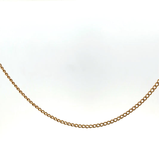 9ct yellow gold chain weighing 4.6g with a classic link design, crafted by Reeves and Sons.