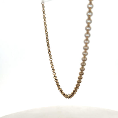 9ct yellow gold belcher chain with a polished finish, weighing 13.4g, from Reeves and Sons.