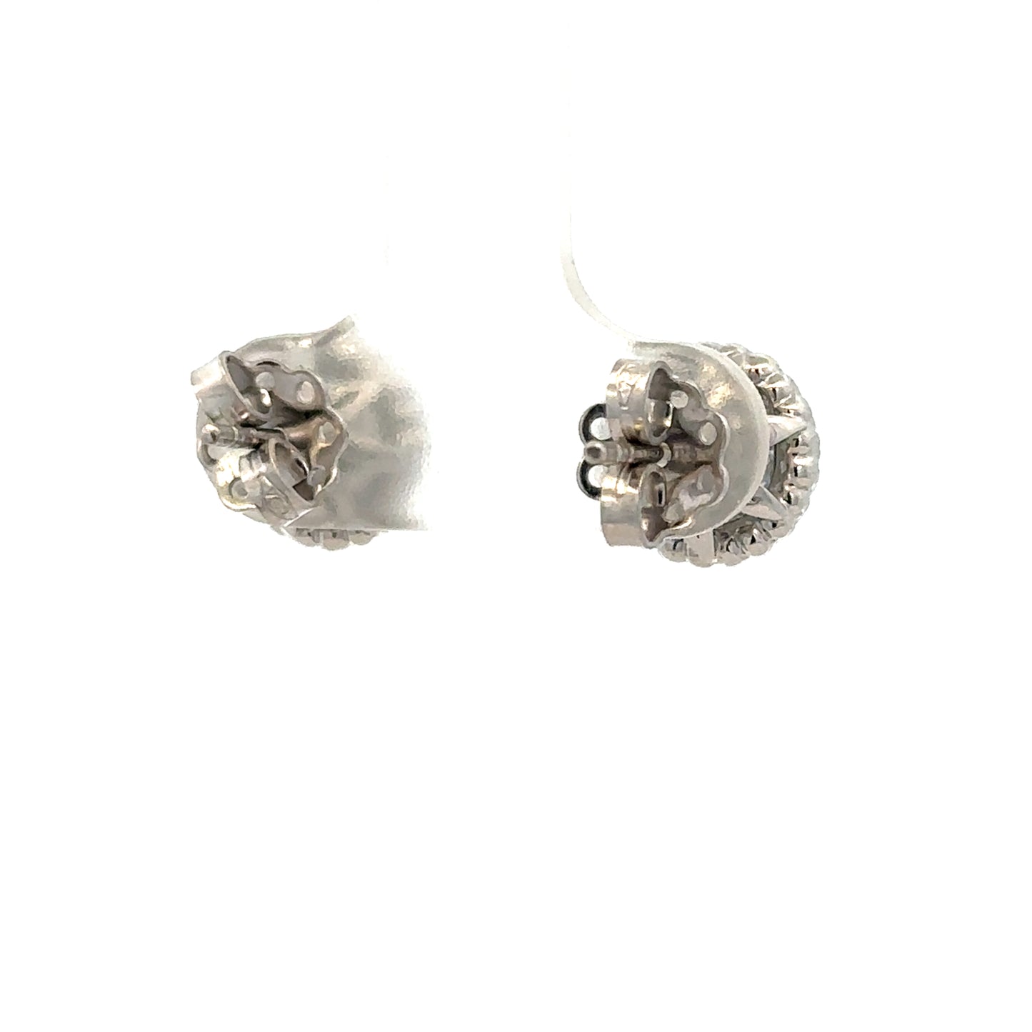 18ct white gold lab-grown diamond stud earrings from Reeves and Sons with sparkling diamonds, weight 3.3g, elegant and timeless jewelry