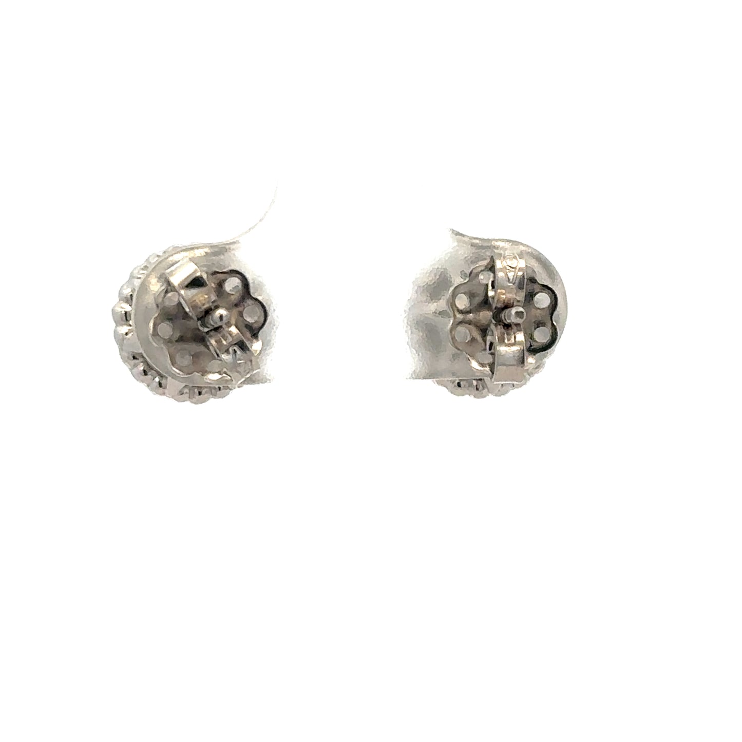 18ct white gold lab-grown diamond stud earrings with sparkling diamonds and a secure stud setting, crafted by Reeves and Sons.