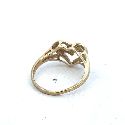 9ct yellow gold MUM ring in size N by Reeves and Sons, featuring a smooth, polished band with engraved lettering.