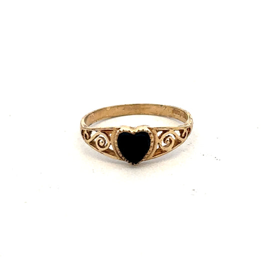 9ct yellow gold ring in size L with a simple band design, crafted by Reeves and Sons.