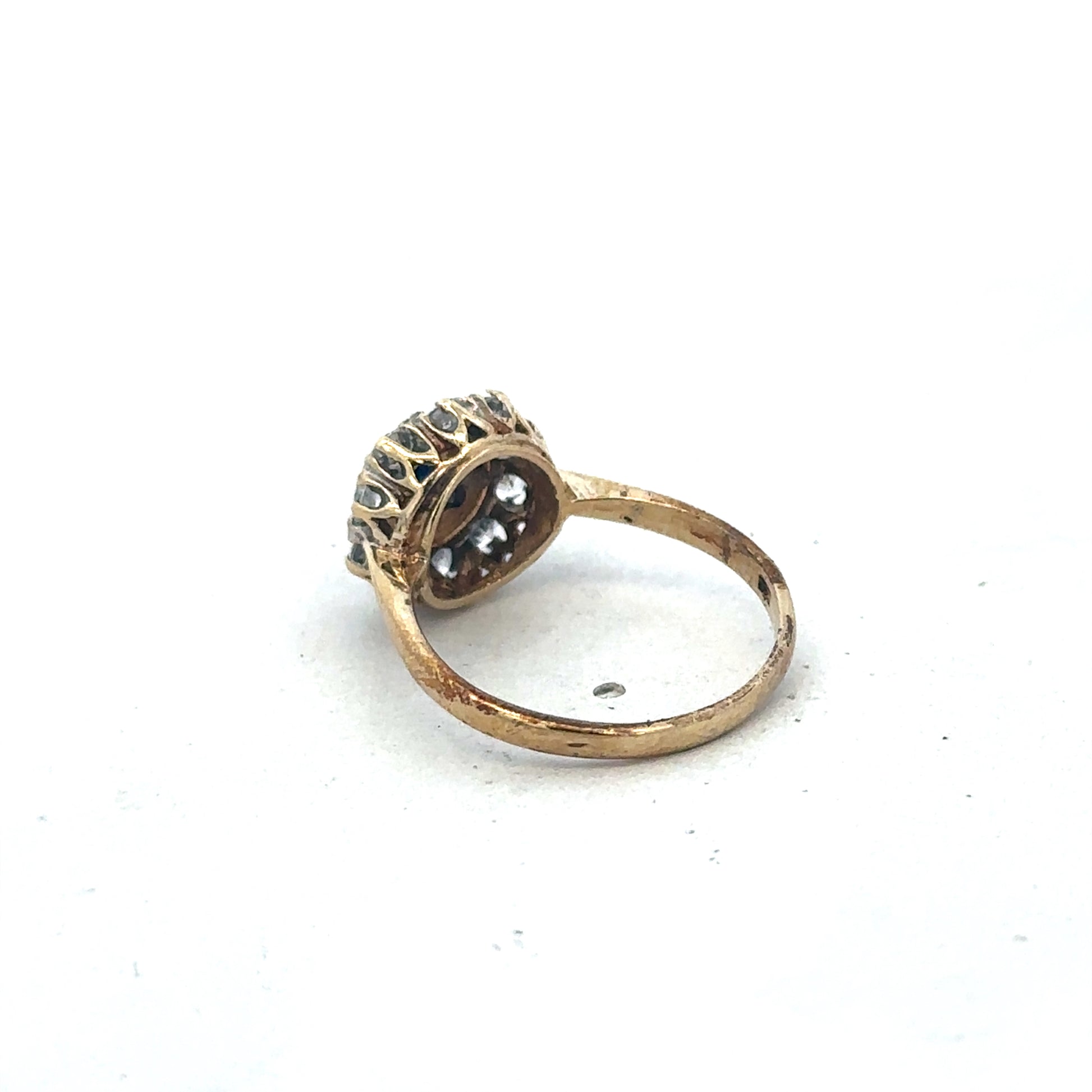 9ct yellow gold ring size N by Reeves and Sons, featuring a smooth polished band and classic design.