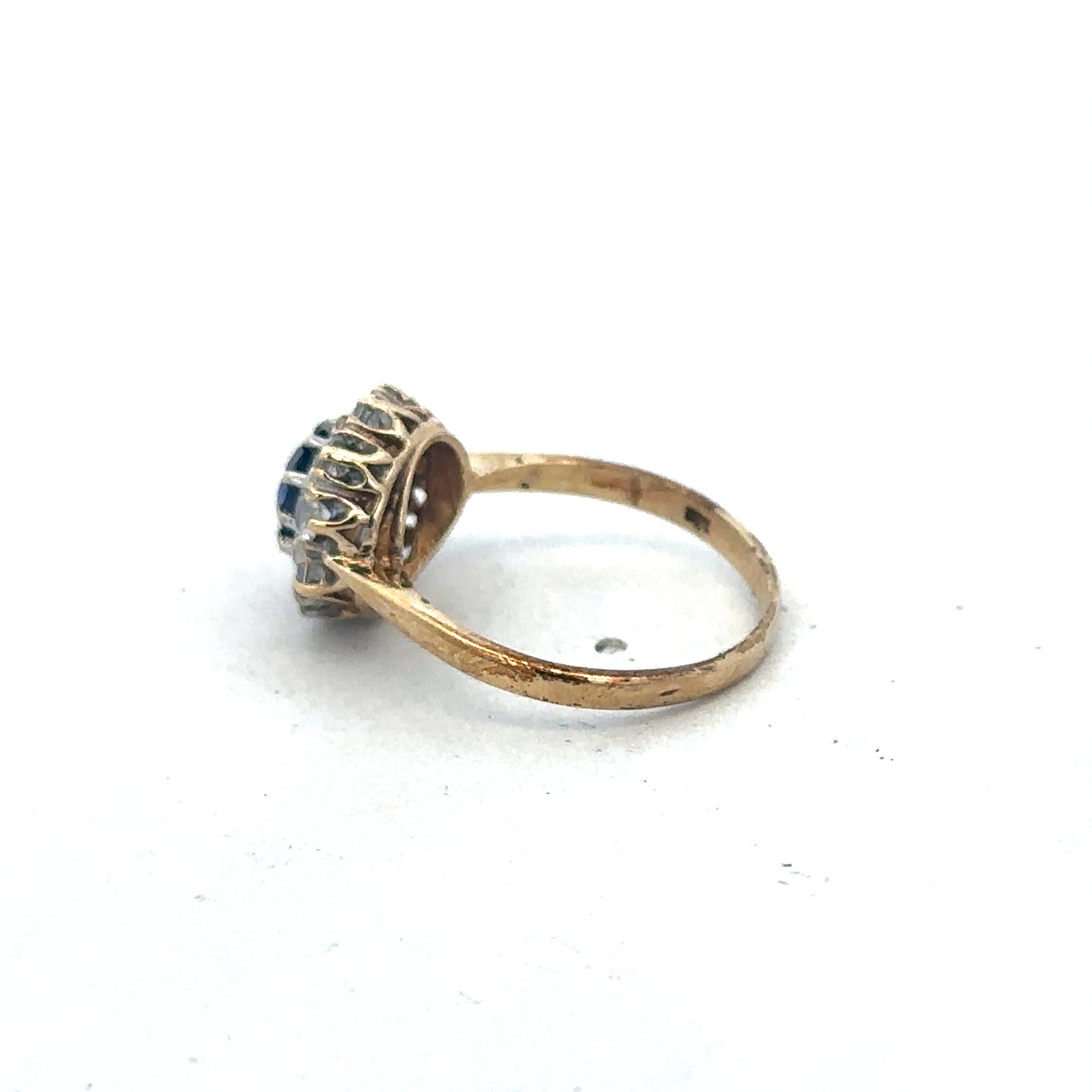 9ct yellow gold ring size N by Reeves and Sons, featuring a smooth polished band and classic design.
