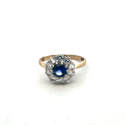 9ct yellow gold ring size N by Reeves and Sons, close-up showing smooth polished band and elegant design.