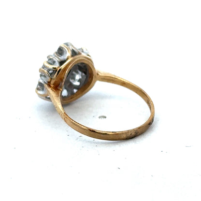 9ct yellow gold ring size O by Reeves and Sons, showcasing a polished band with a smooth finish.