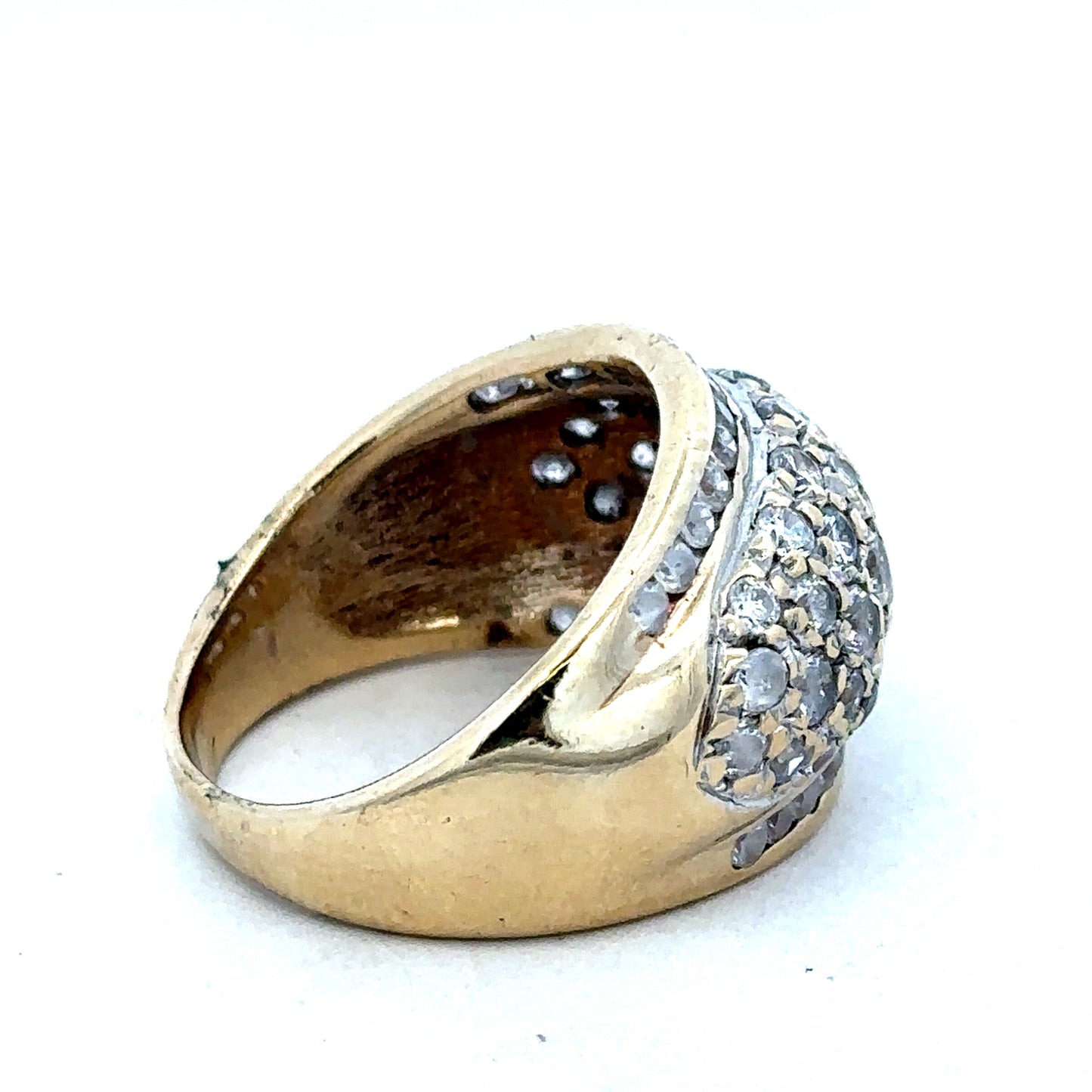 9ct yellow gold ring in size U with a smooth band, crafted by Reeves and Sons.
