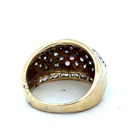 9ct yellow gold ring in size U with a smooth band, crafted by Reeves and Sons.