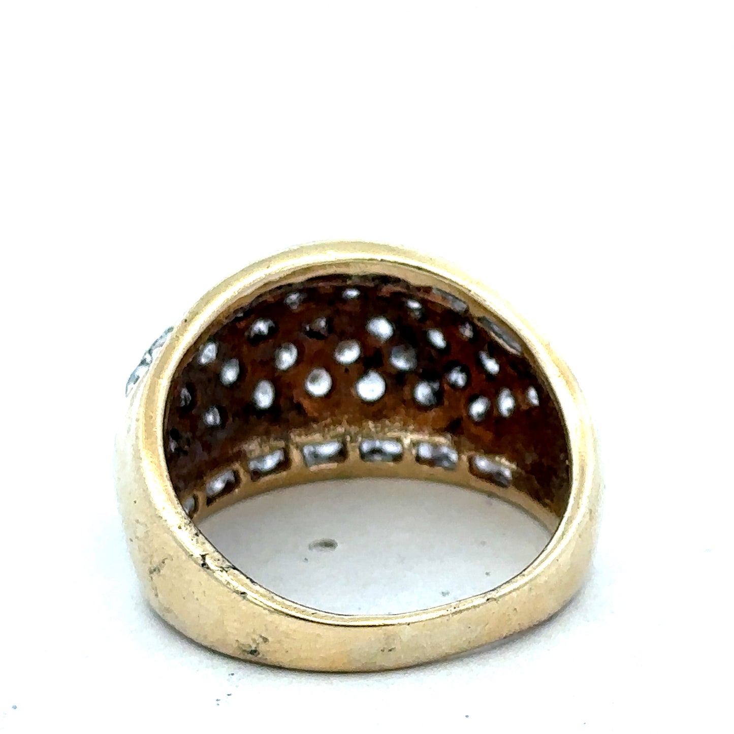 9ct yellow gold ring in size U with a smooth band, crafted by Reeves and Sons.