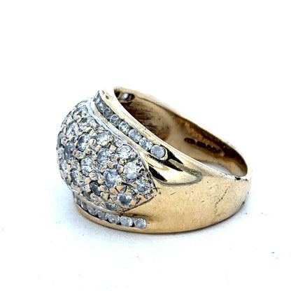 9ct yellow gold ring in size U by Reeves and Sons, showcasing a smooth, polished band with a classic design.