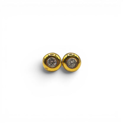18ct yellow gold  diamond stud earrings sh25182l
