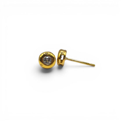 18ct yellow gold  diamond stud earrings sh25182l