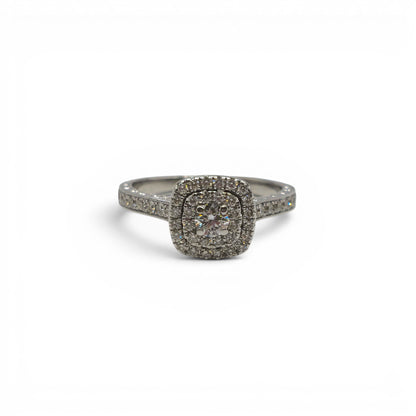 14ct white gold diamond cluster ring sh25156l