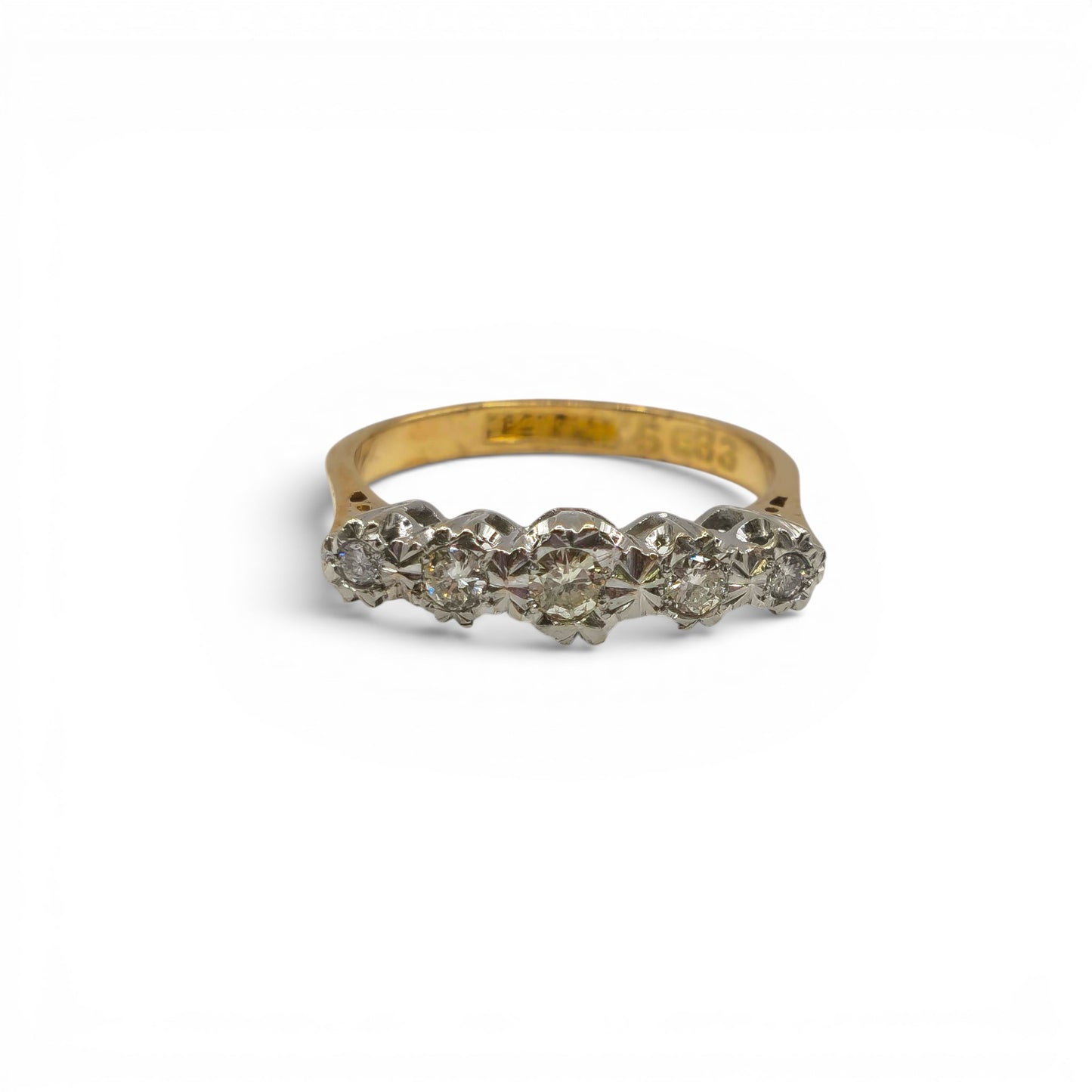 18ct yellow gold diamond ring sh27136b