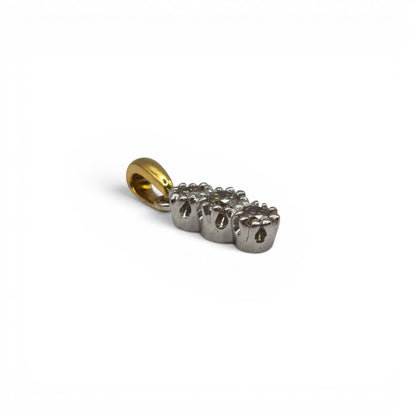 18ct yellow gold 3 diamond pendent sh26735b
