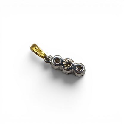 18ct yellow gold 3 diamond pendent sh26735b