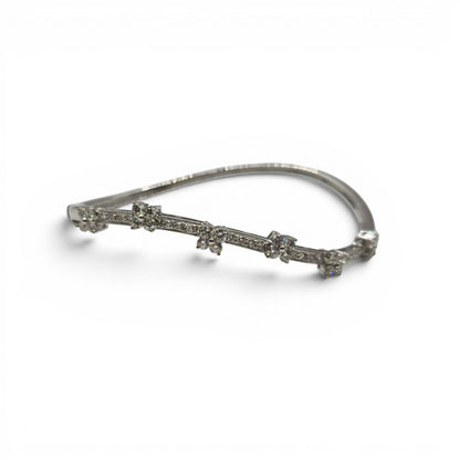 18ct white gold diamond hinged bangle  sh27244b