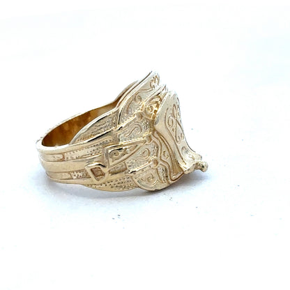 9ct gold Saddle ring sh27227b
